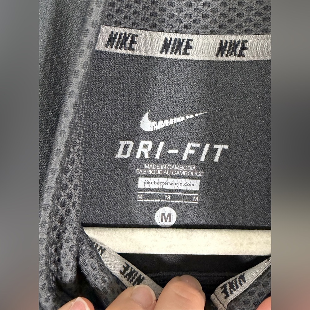 Nike Pullover Performance Jacket Zipper Sweatshirt Dri-Fit Athletic Gray Men M - Picture 5 of 8